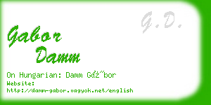 gabor damm business card